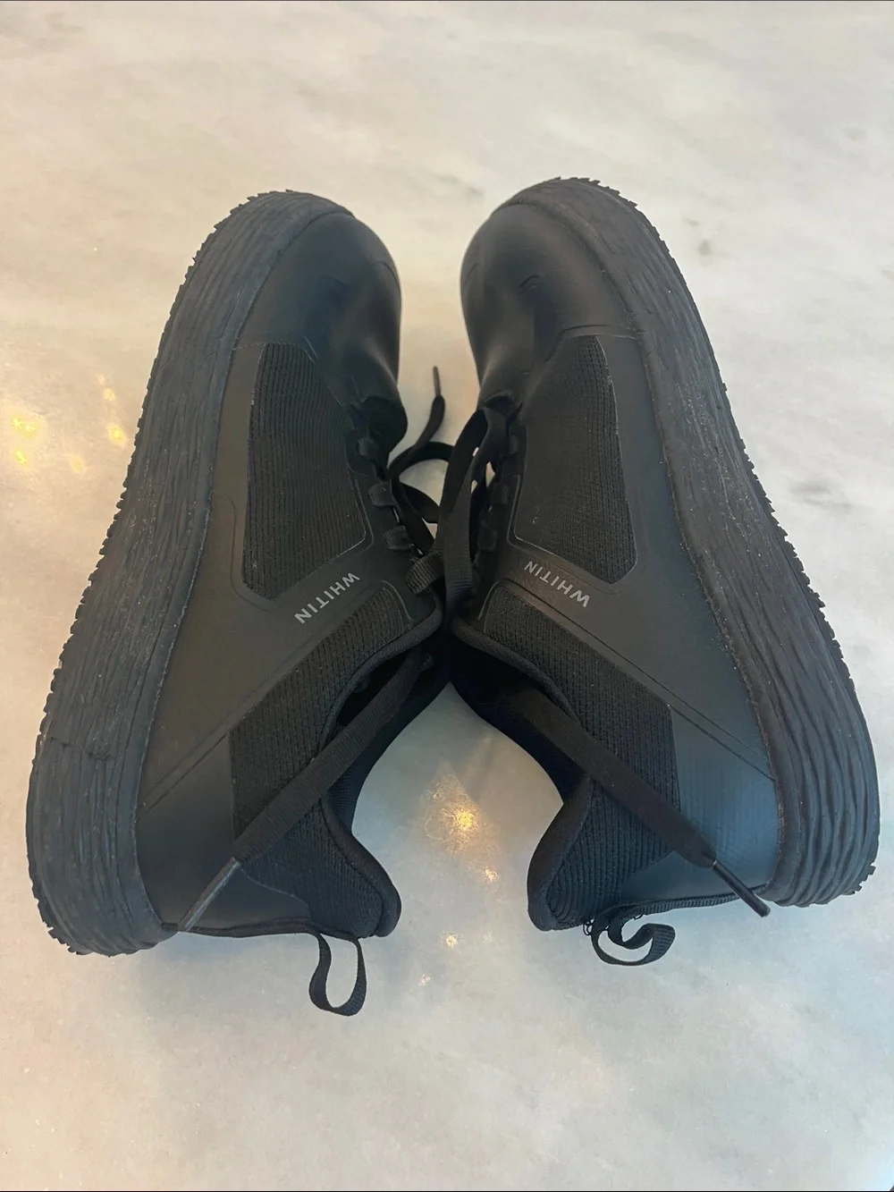 WHITIN Men's Food Service Zero Drop Black Athletic Slip-Resistant Sneakers Sz 11